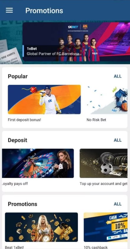 1xBet Mobil Yatırımları